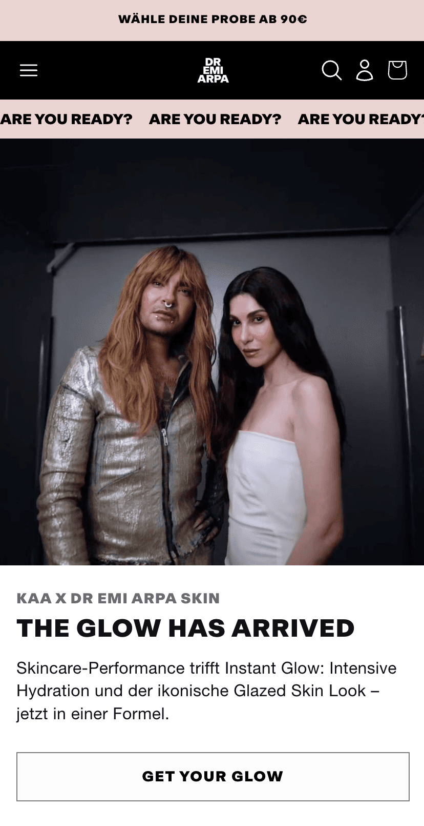 Mobile Shop-Ansicht von DR EMI ARPA mit The Glow Has Arrived